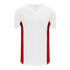 Athletic Knit Full Button Baseball Jersey with Contrast Mesh Inserts (BA1890)